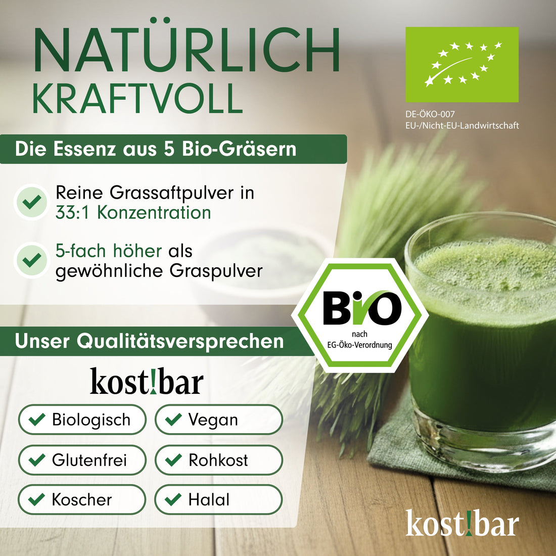 Warum Grassaftpulver kein Hype sind – und was unsere 5-fach-Mischung besonders macht